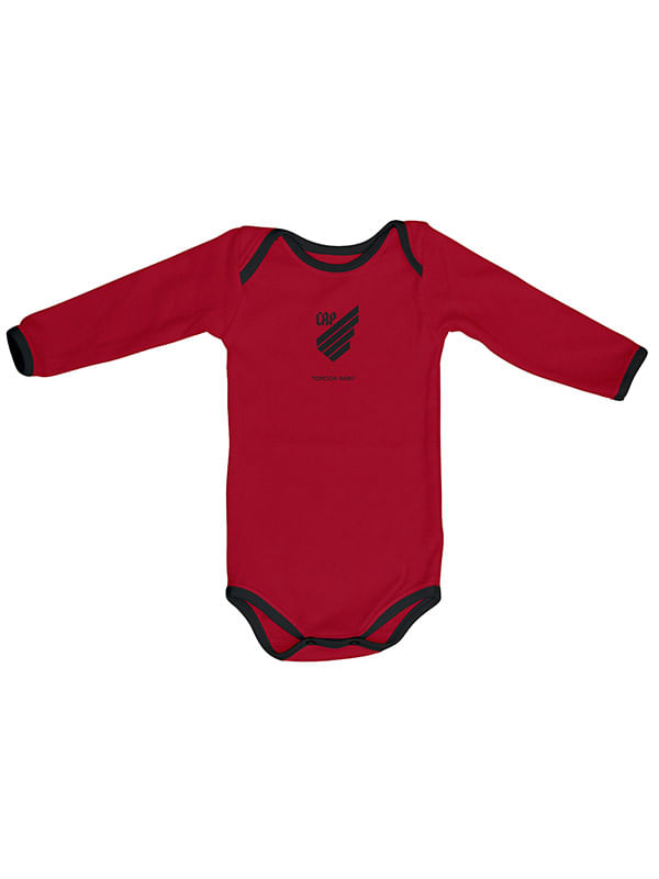 Body Baby Avulso Manga Longa CAP - Vermelho