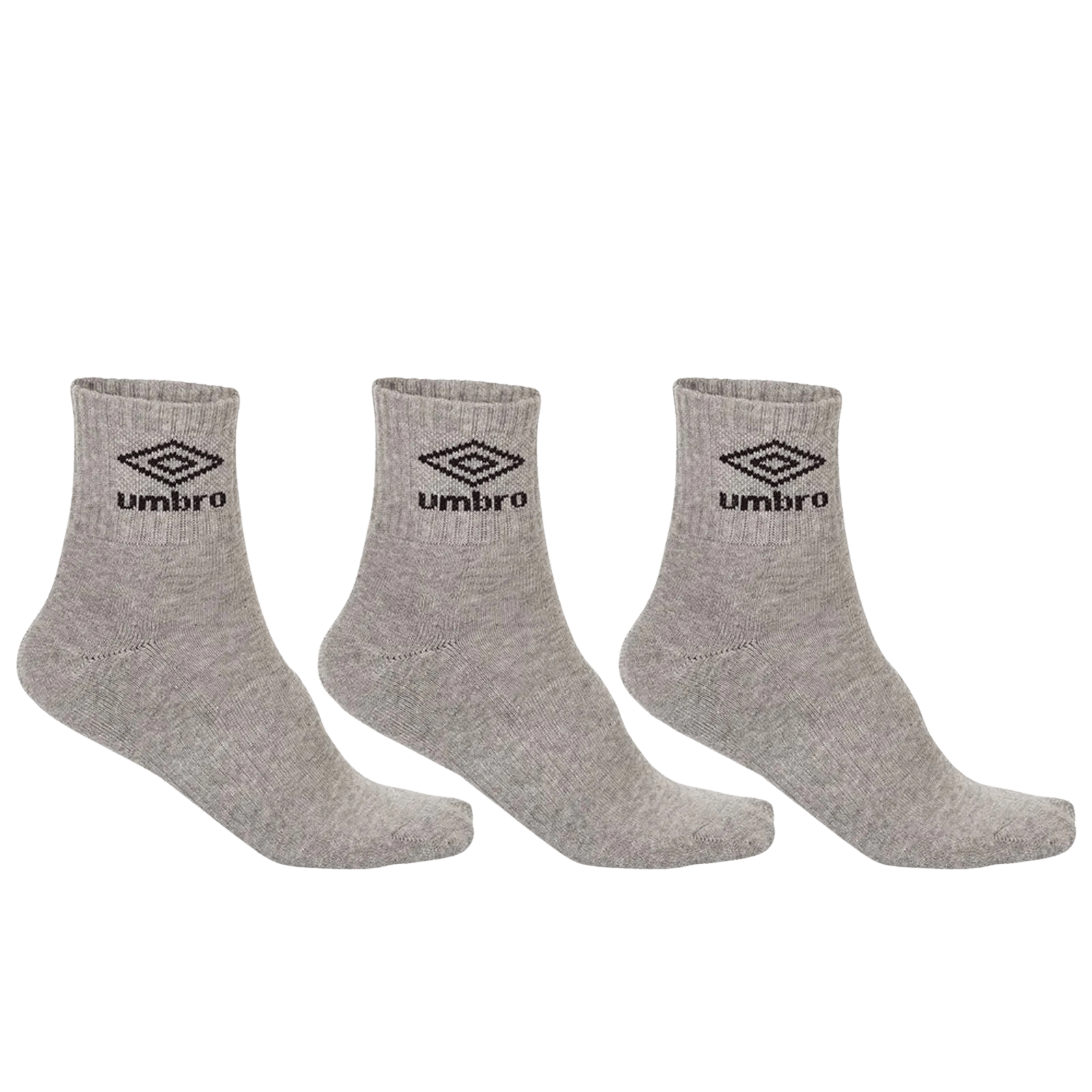 Meias Umbro Tripack Unissex Cano Médio – Tamanho 39-43 – Cor Mescla