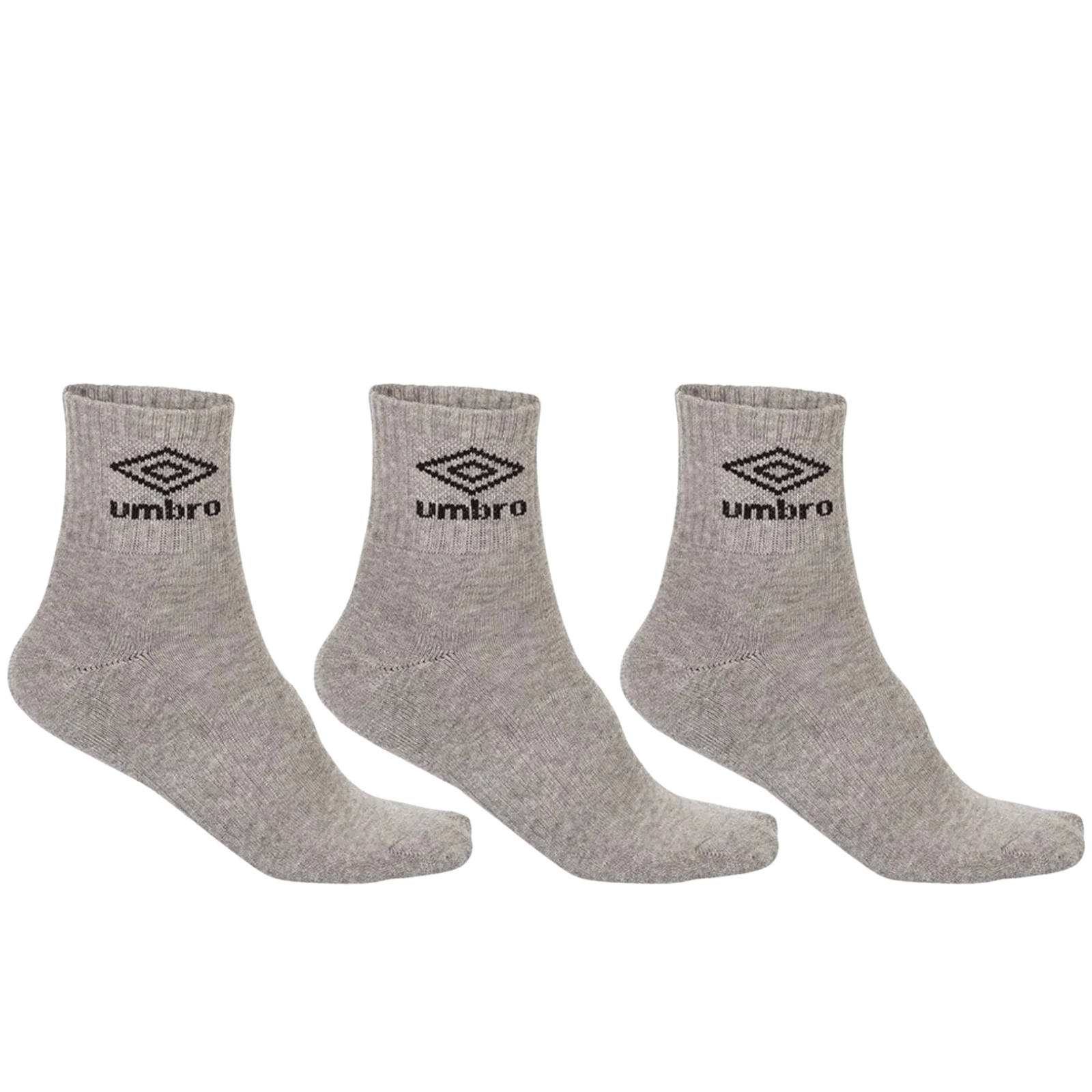 Meias Umbro Tripack Unissex Cano Médio – Tamanho 34-38 – Cor Mescla