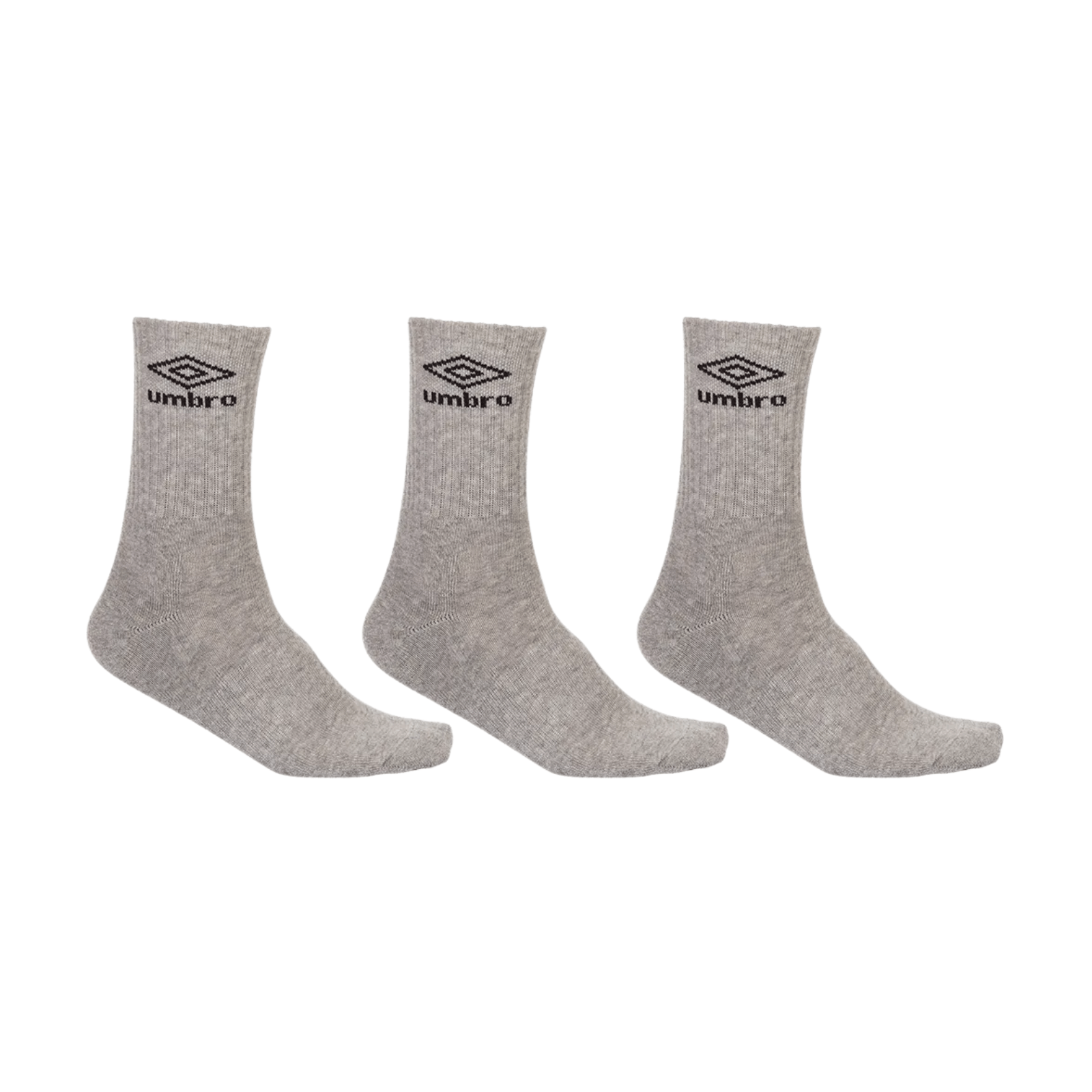 Meias Umbro Tripack Unissex Cano Alto – Tamanho 34-38 – Cor Mescla