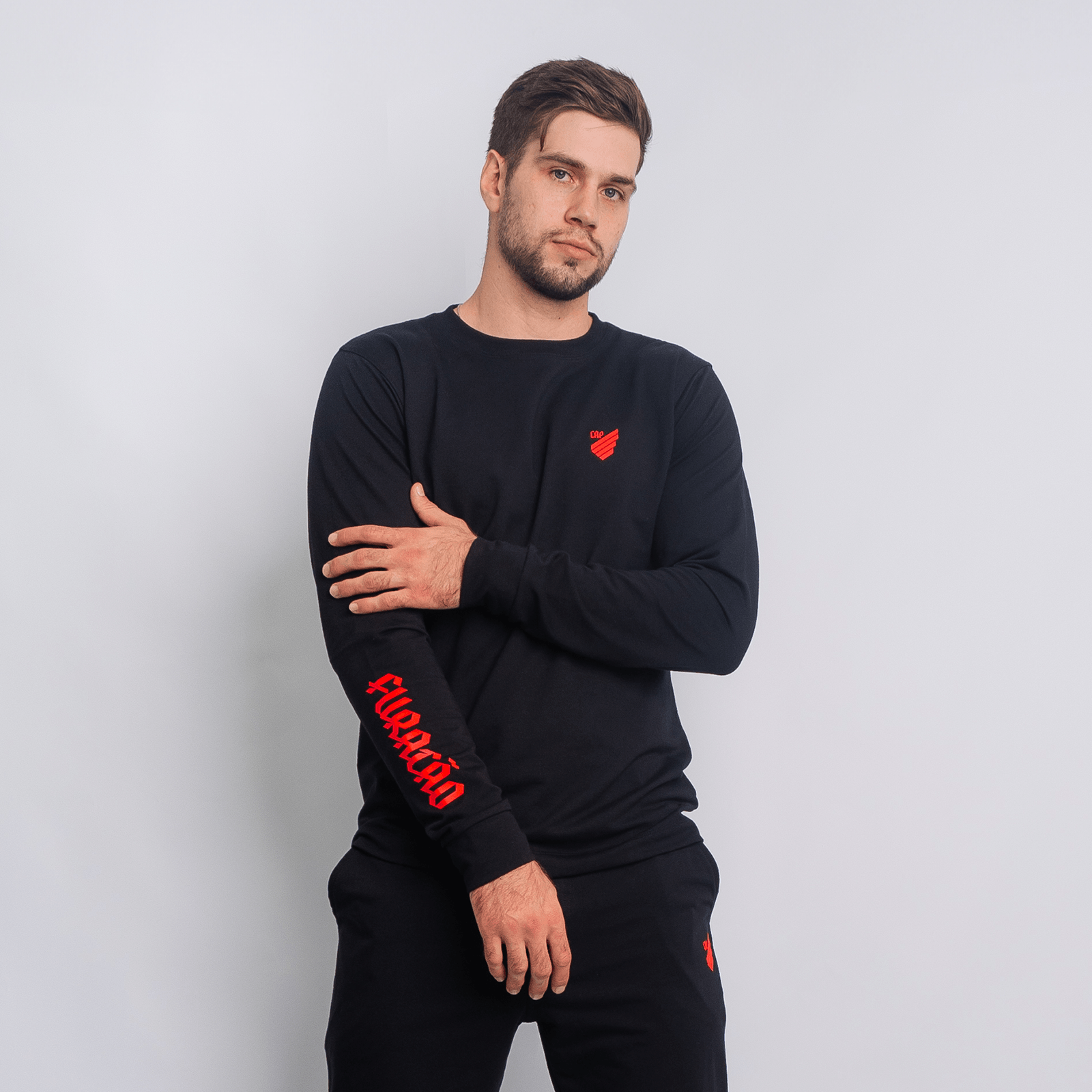 Blusa Masculina Moletinho Furacão Preta