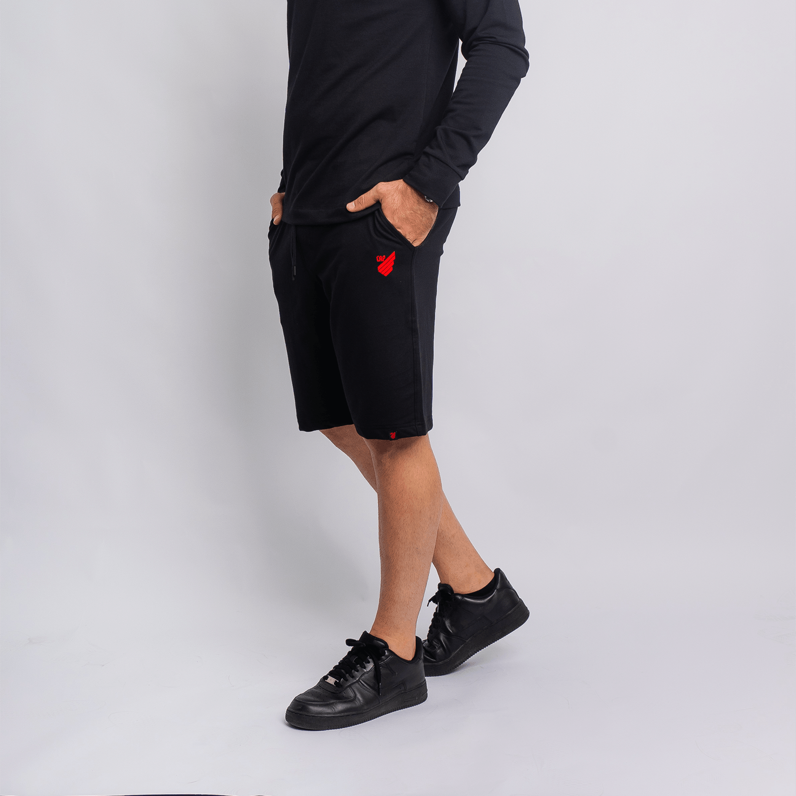 Bermuda Masculina Moletinho Furacão Preta