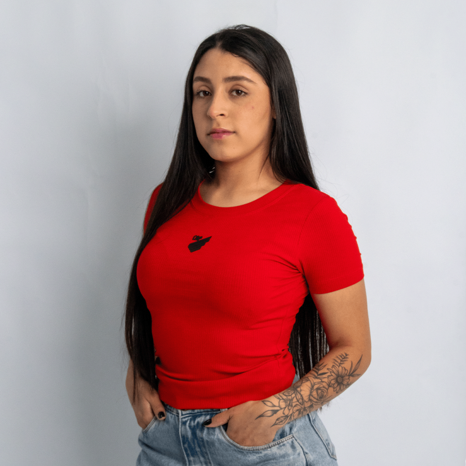 Camiseta Feminina Canelada Athletico Vermelha