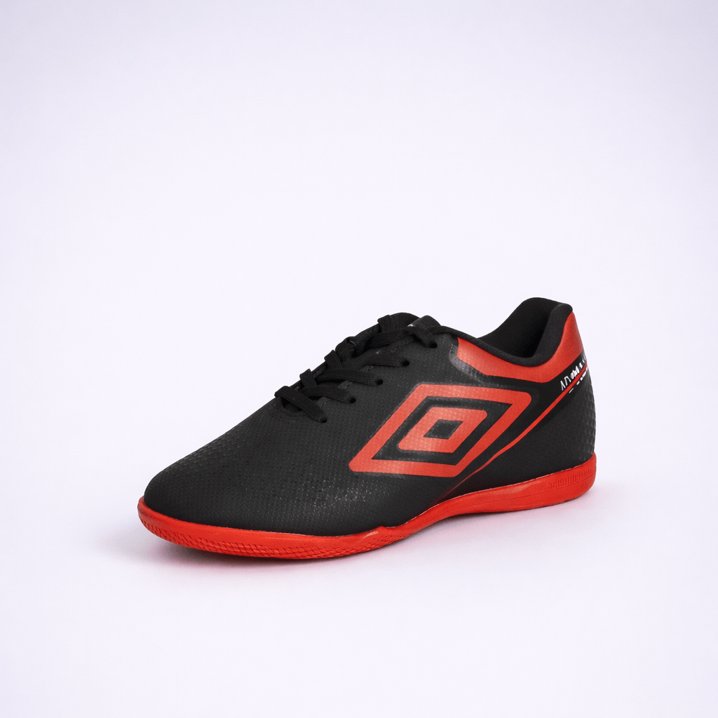 Chuteira Futsal Umbro Adamant Top Speed Jr Preto/Vermelho/Branco