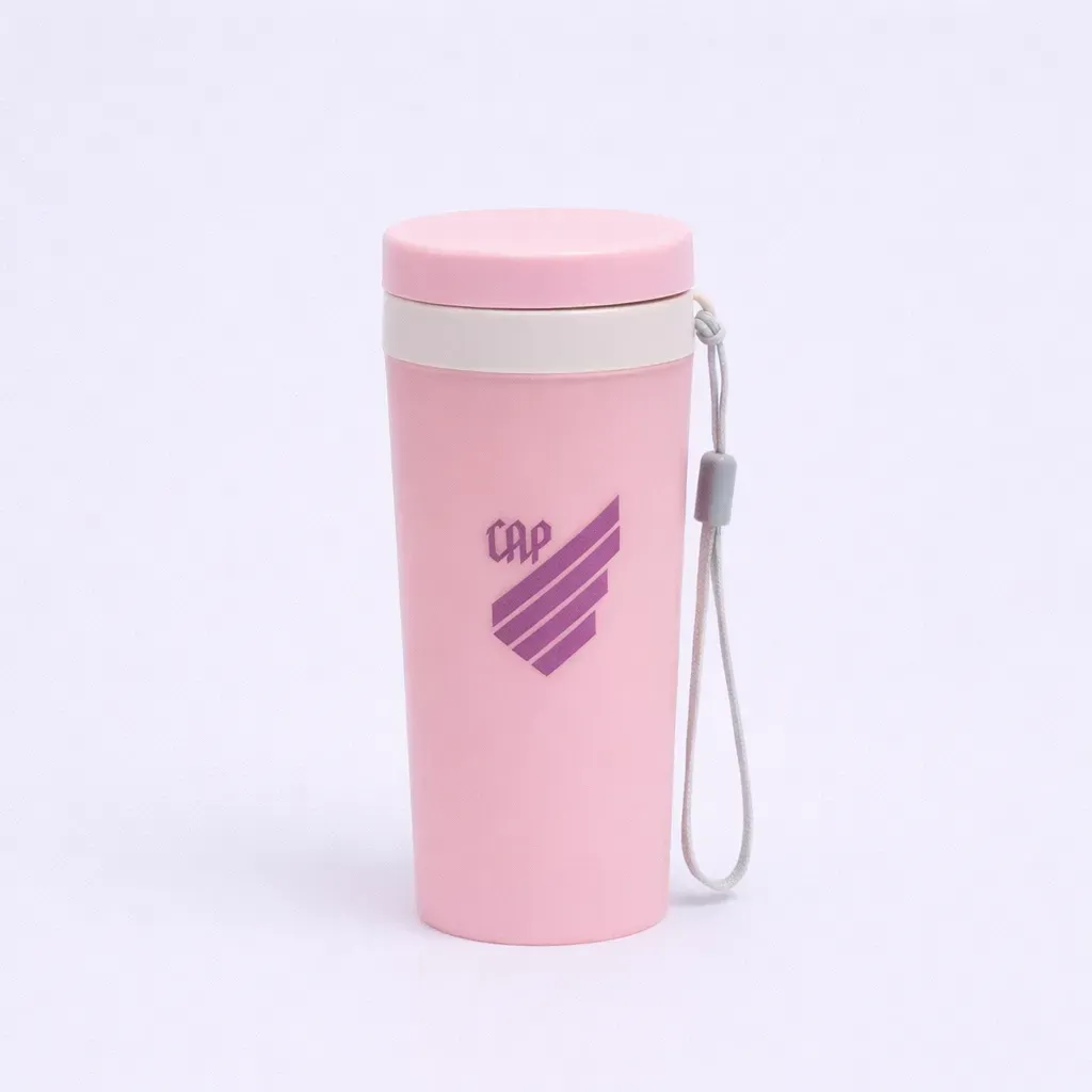 Copo Plástico 350ml Athletico Escudo Rosa