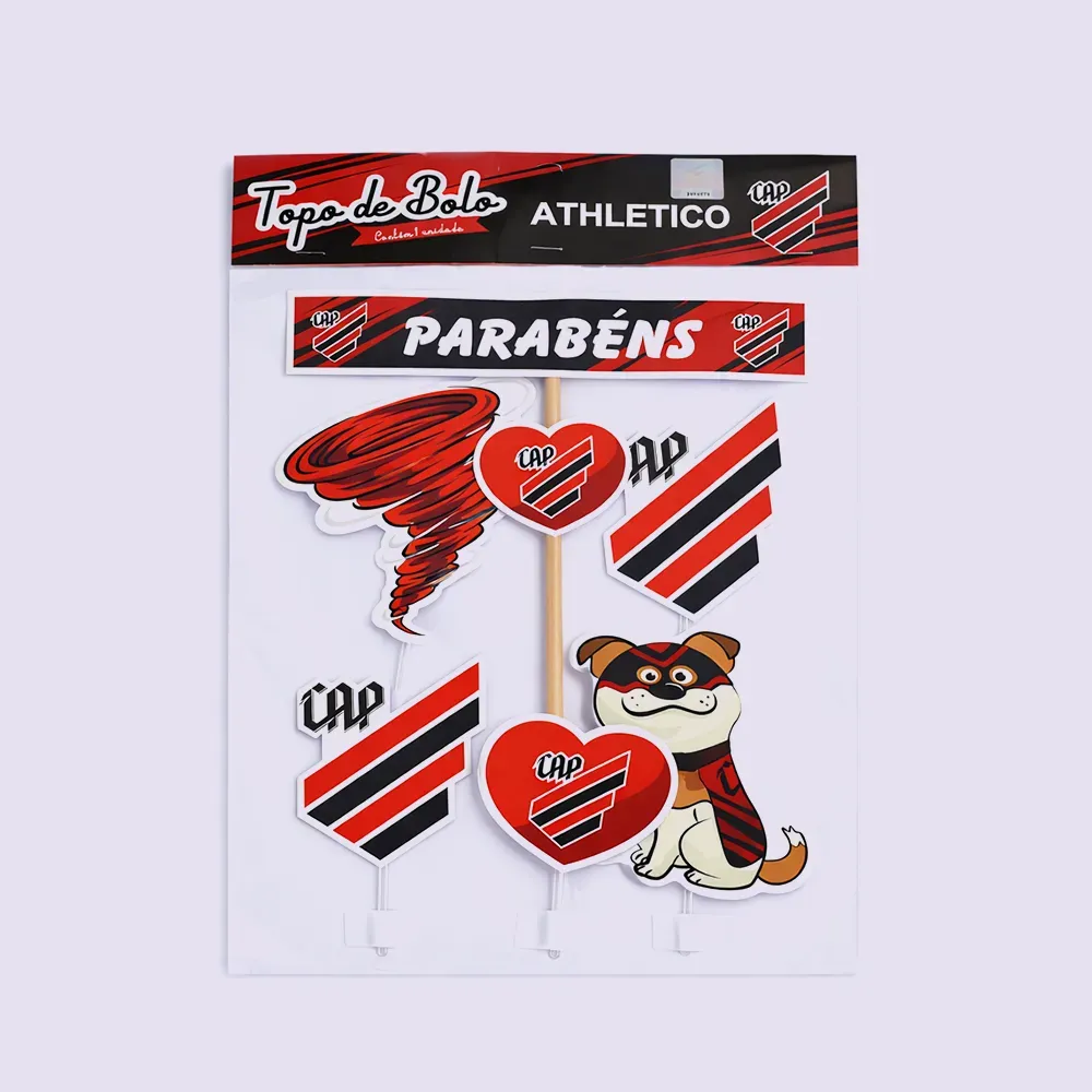 Topper para Bolo Athletico Paranaense