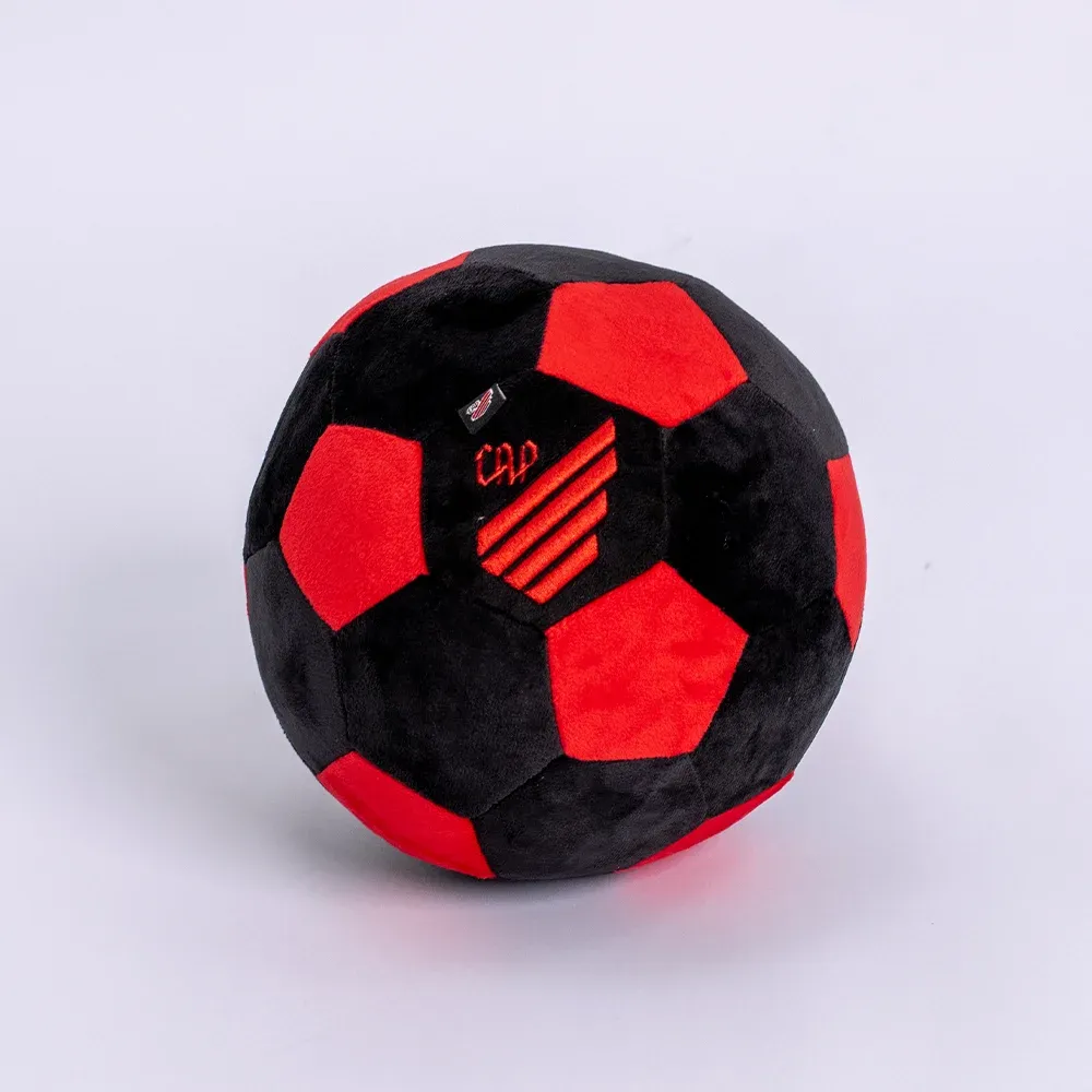 Bola de Pelúcia Preta com Logo - Athletico Paranaense