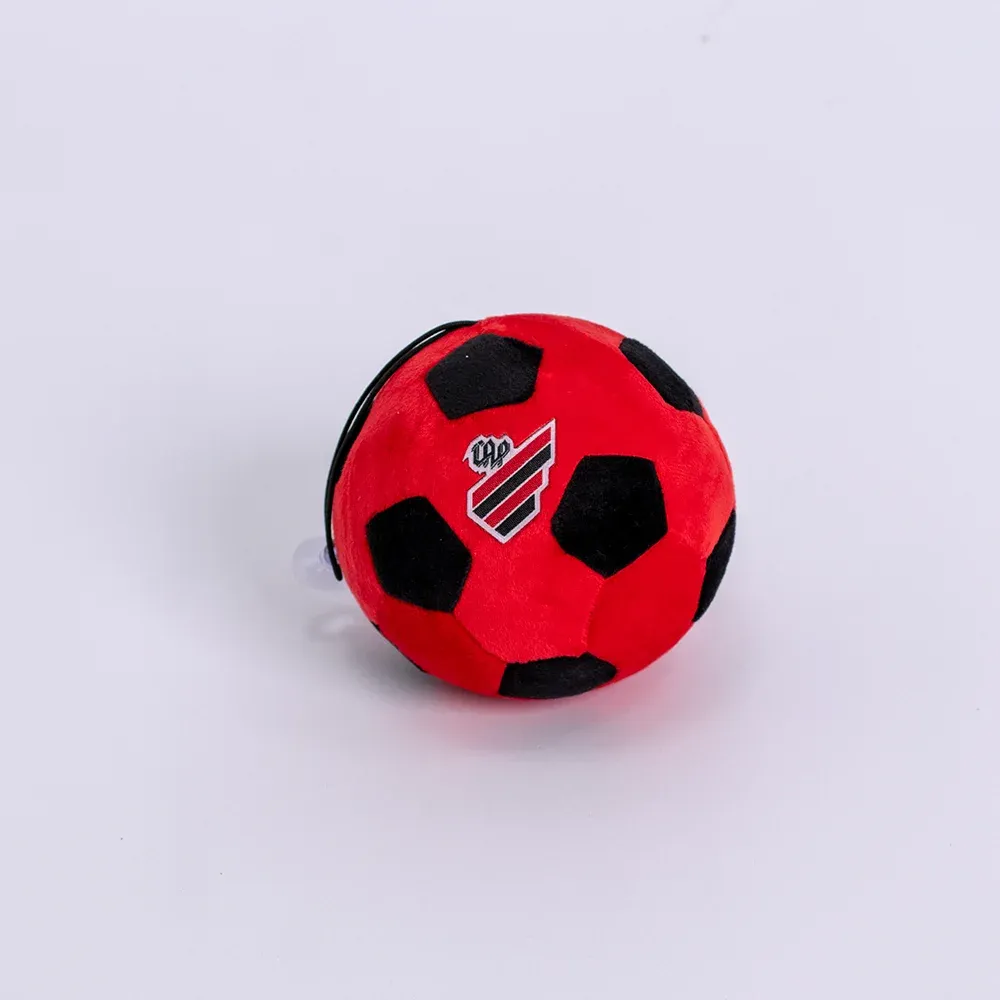 Mini Bola de Pelúcia Athletico Vermelho e Preto