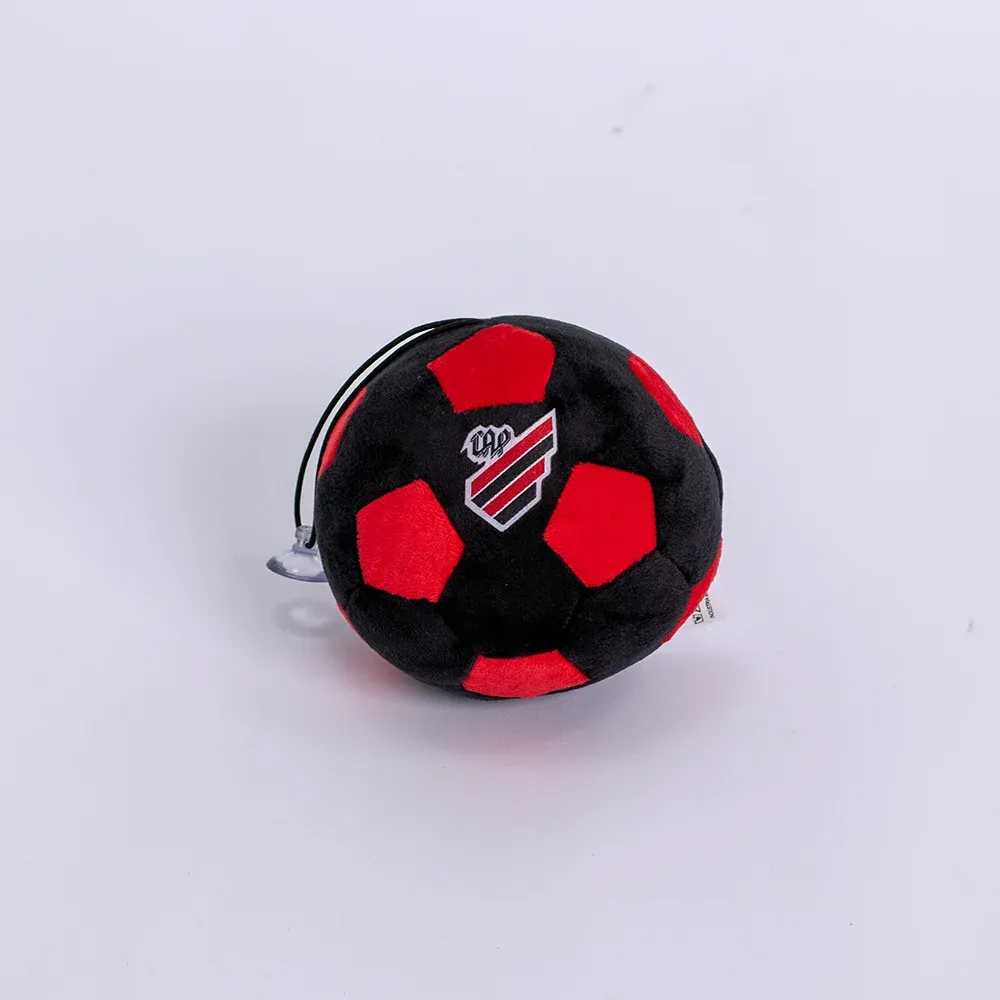 Mini Bola de Pelúcia Athletico Preto e Vermelho
