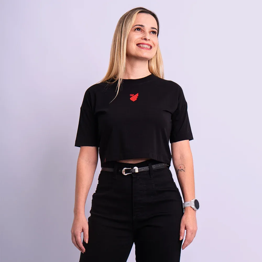 Cropped Malha Athletico Preto